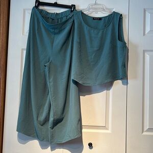 Abrand Teal Maxi Skirt Set
